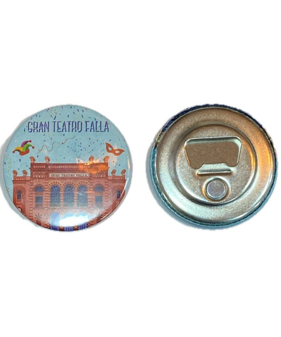 IMÁN REDONDO GRAN TEATRO FALLA 5,8CM – METAL ABRIDOR