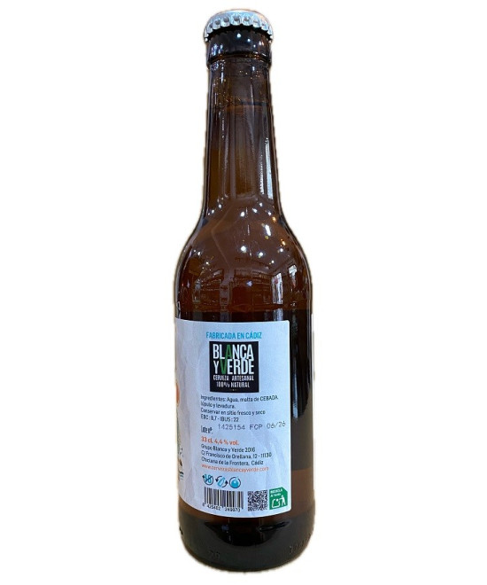 CERVEZA CHICLANERA EDICIÓN ESPECIAL DE BLANCA Y VERDE DEDICADA A CHICLANA DE LA FRONTERA CÁDIZ
