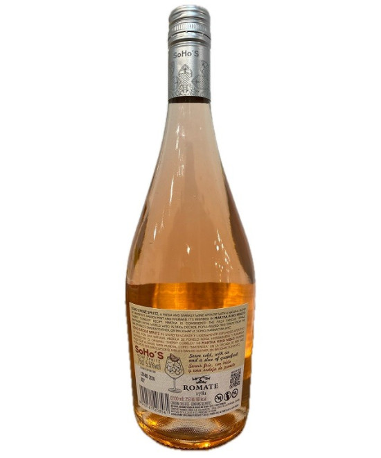 SOHO´S ROSÉ SPRITZ 75 cl. VINO ROSADO FRIZZANTE DE BODEGAS SÁNCHEZ ROMATE, FRECO Y LIGERO