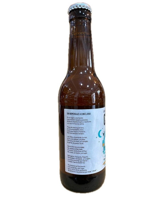 CERVEZA CHICLANERA EDICIÓN ESPECIAL DE BLANCA Y VERDE DEDICADA A CHICLANA DE LA FRONTERA CÁDIZ