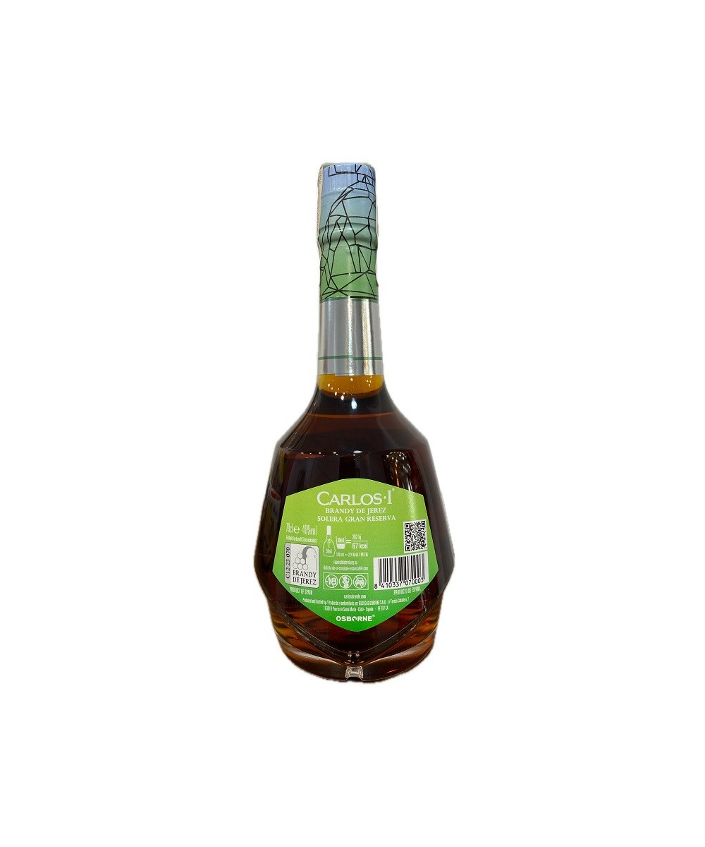 BRANDY CARLOS I GRAN RESERVA 70 cl. BRANDY DE JEREZ OSBORNE ENVEJECIDO EN BARRICAS DE OLOROSO Y PX