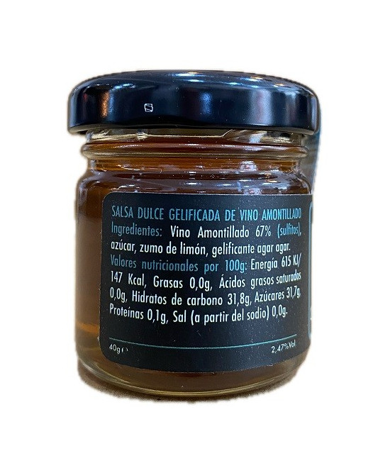 SALSA DULCE DE VINO AMONTILLADO EL TESORILLO 40 G – GOURMET DE SANLÚCAR DE BARRAMEDA