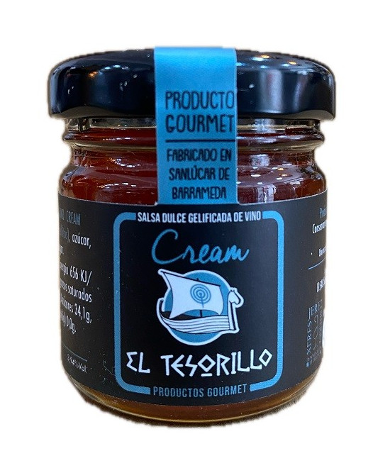 SALSA DULCE DE VINO CREAM EL TESORILLO 40 G – TRADICIÓN Y DULZURA DE SANLÚCAR DE BARRAMEDA