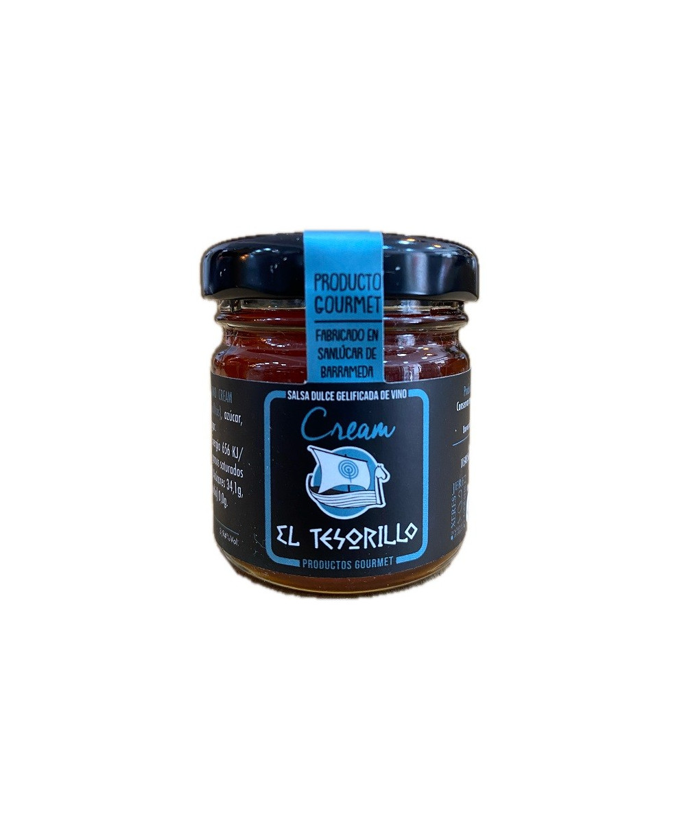 SALSA DULCE DE VINO CREAM EL TESORILLO 40 G – TRADICIÓN Y DULZURA DE SANLÚCAR DE BARRAMEDA