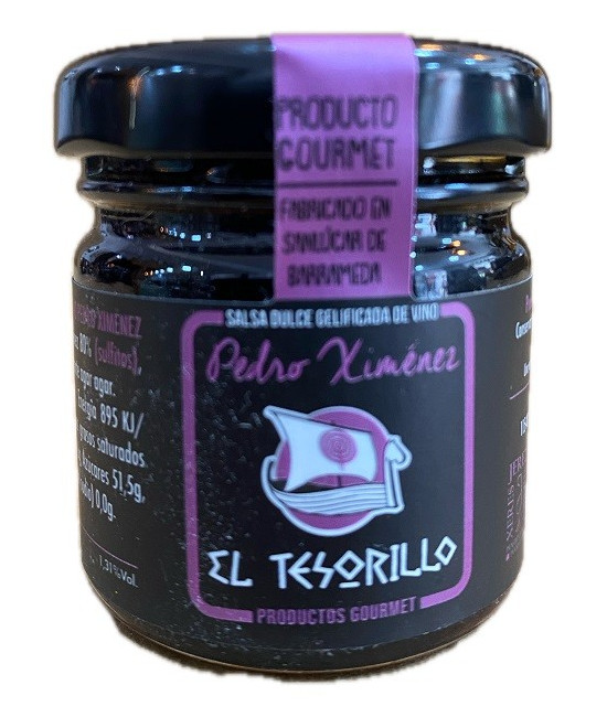 SALSA DULCE DE VINO PEDRO XIMÉNEZ EL TESORILLO 40 G – DELICIA GOURMET DE SANLÚCAR DE BARRAMEDA