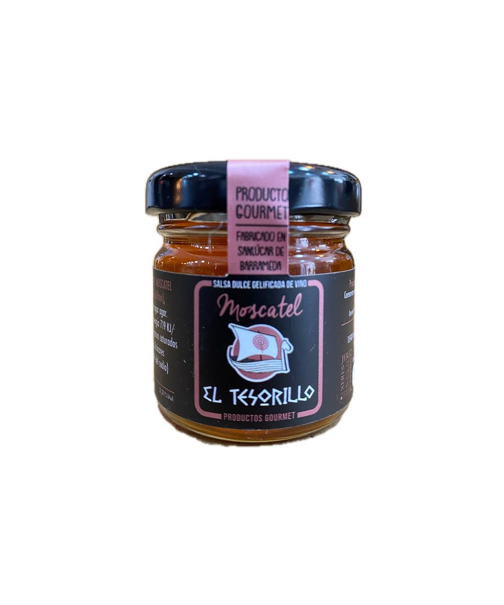 SALSA DULCE DE VINO MOSCATEL EL TESORILLO 40 G – ARTESANÍA GOURMET DE SANLÚCAR DE BARRAMEDA