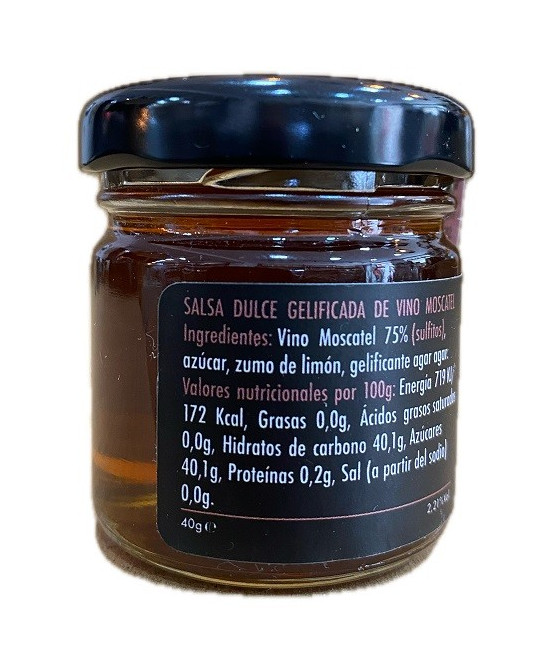 SALSA DULCE DE VINO MOSCATEL EL TESORILLO 40 G – ARTESANÍA GOURMET DE SANLÚCAR DE BARRAMEDA