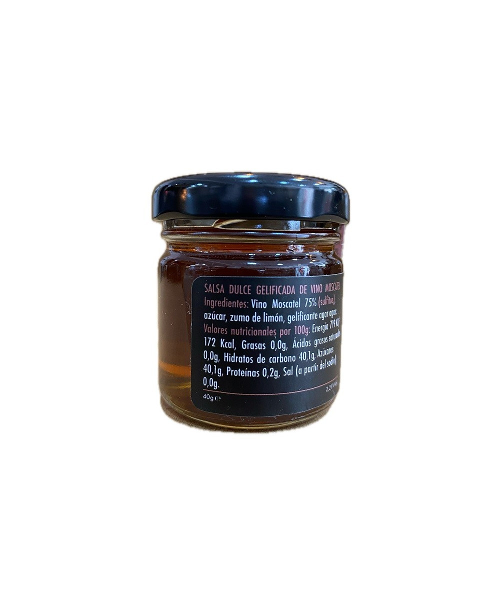 SALSA DULCE DE VINO MOSCATEL EL TESORILLO 40 G – ARTESANÍA GOURMET DE SANLÚCAR DE BARRAMEDA