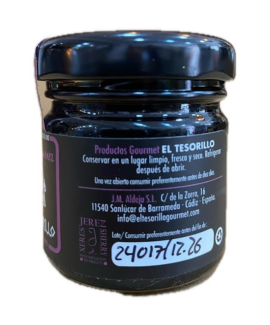 SALSA DULCE DE VINO PEDRO XIMÉNEZ EL TESORILLO 40 G – DELICIA GOURMET DE SANLÚCAR DE BARRAMEDA