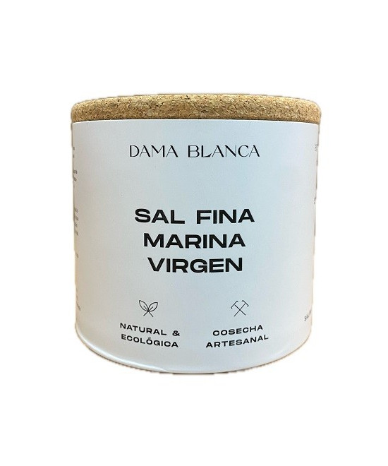 SAL MARINA VIRGEN FINA 500 g DAMA BLANCA ARTESANAL Y ECOLÓGICA DE CÁDIZ