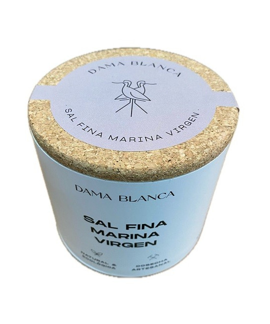 SAL MARINA VIRGEN FINA 500 g DAMA BLANCA ARTESANAL Y ECOLÓGICA DE CÁDIZ