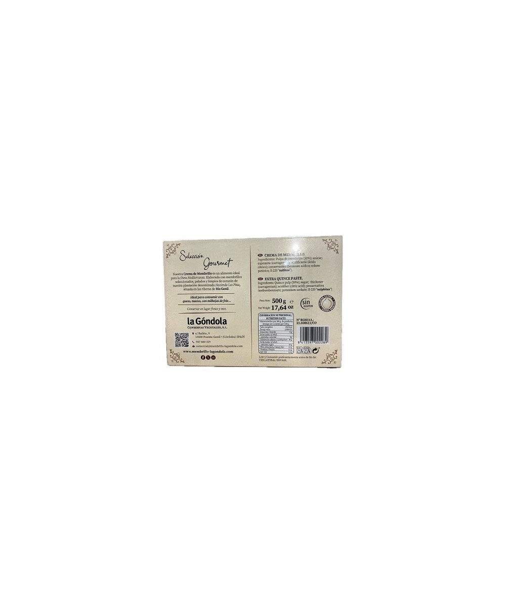 CREMA DE MEMBRILLO LA GÓNDOLA 500 G – SABOR ARTESANAL DE PUENTE GENIL (CÓRDOBA)