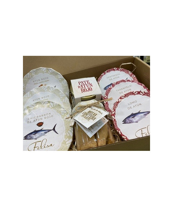CAJA SURTIDA CONSERVAS FELISA GOURMET ATÚN ROJO EXCLUSIVA AIRES DE CÁD