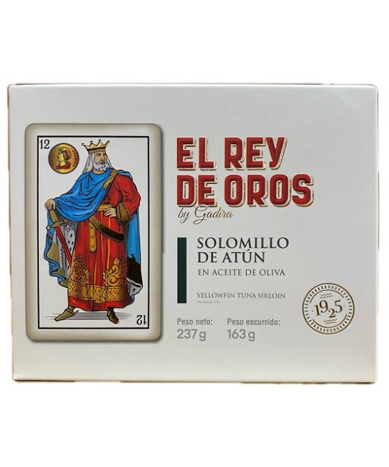 SOLOMILLO DE ATÚN ALETA AMARILLA EN ACEITE DE OLIVA EL REY DE OROS BAR