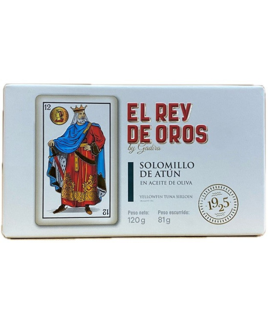 SOLOMILLO DE ATÚN ALETA AMARILLA EN ACEITE DE OLIVA EL REY DE OROS BAR