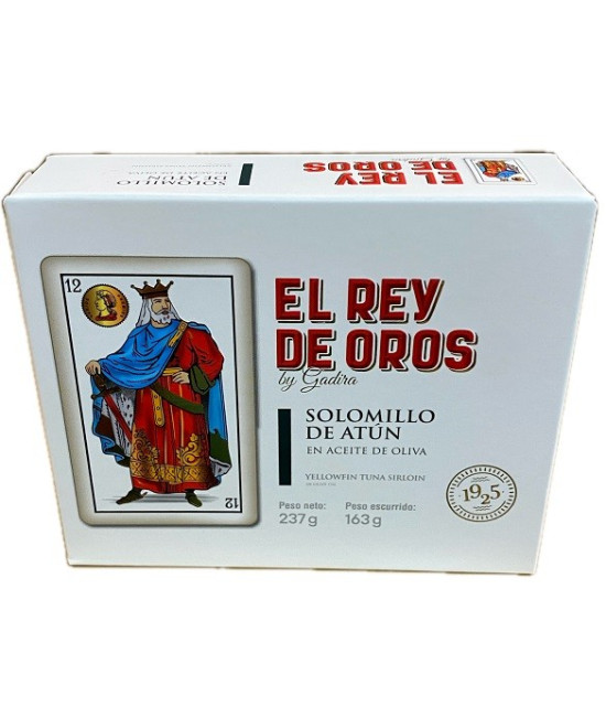 SOLOMILLO DE ATÚN ALETA AMARILLA EN ACEITE DE OLIVA EL REY DE OROS BAR