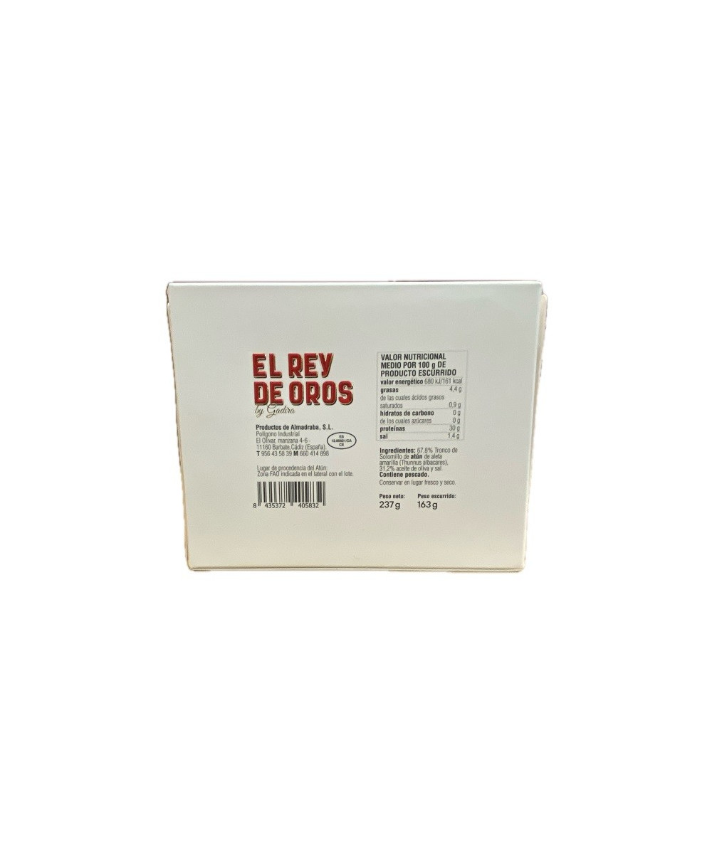 SOLOMILLO DE ATÚN ALETA AMARILLA EN ACEITE DE OLIVA EL REY DE OROS BAR