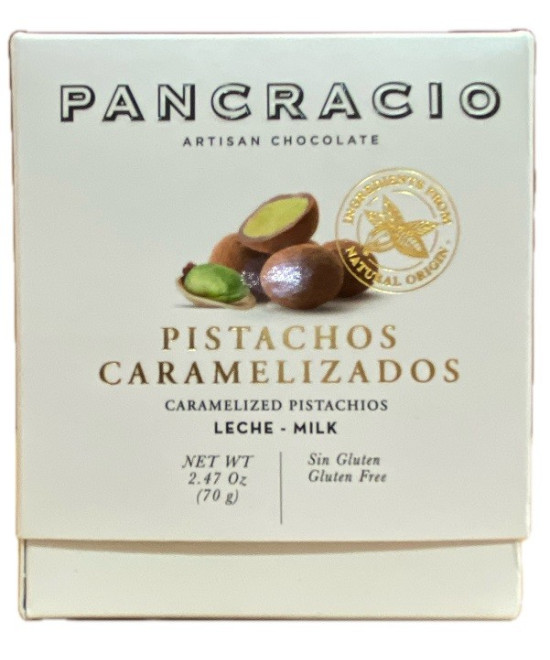 CHOCOLATE PANCRACIO PISTACHOS CARAMELIZADOS 70G 42% CACAO