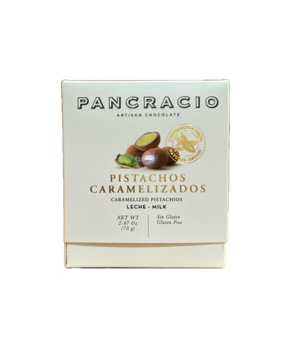 CHOCOLATE PANCRACIO PISTACHOS CARAMELIZADOS 70G 42% CACAO