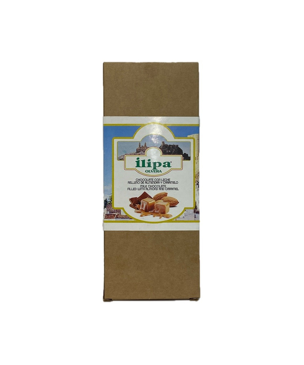 CHOCOLATE CON LECHE ILIPA 100G – ALMENDRA Y CARAMELO