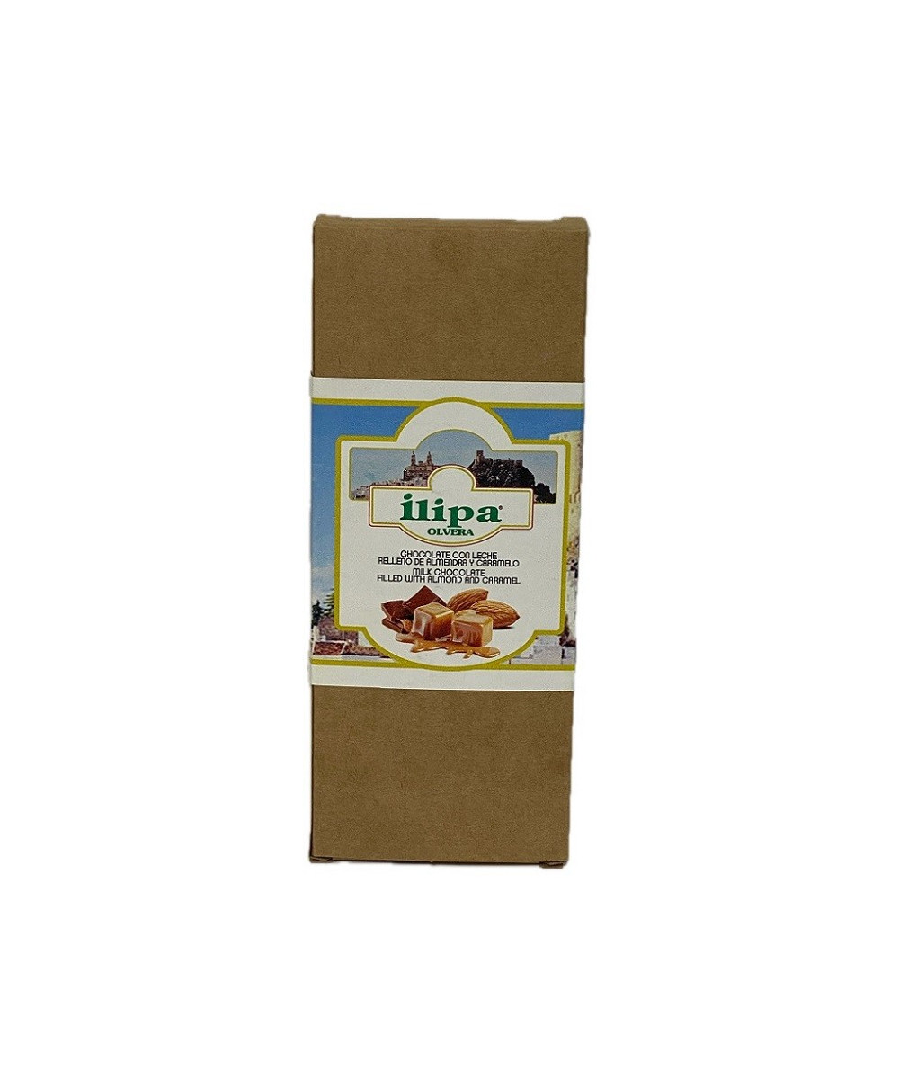 CHOCOLATE CON LECHE ILIPA 100G – ALMENDRA Y CARAMELO