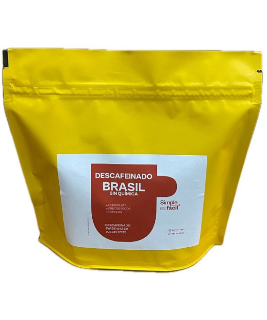 CAFÉ EN GRANO BRASIL DESCAFEINADO 250G – SWISS WATER