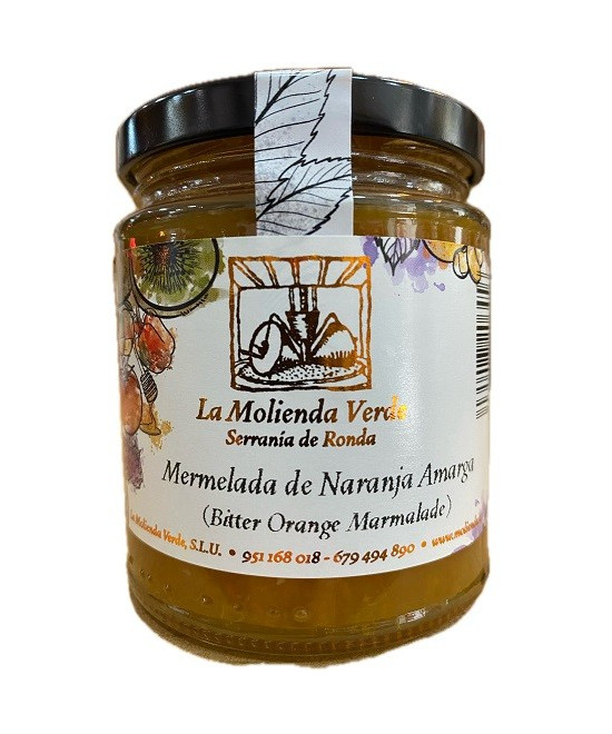 MERMELADA DE NARANJA AMARGA 275 G LA MOLIENDA VERDE ARTESANAL