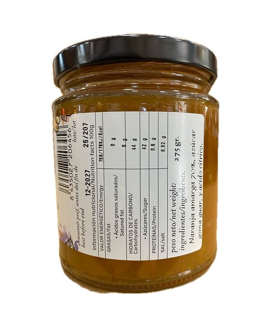 MERMELADA DE NARANJA AMARGA 275 G LA MOLIENDA VERDE ARTESANAL