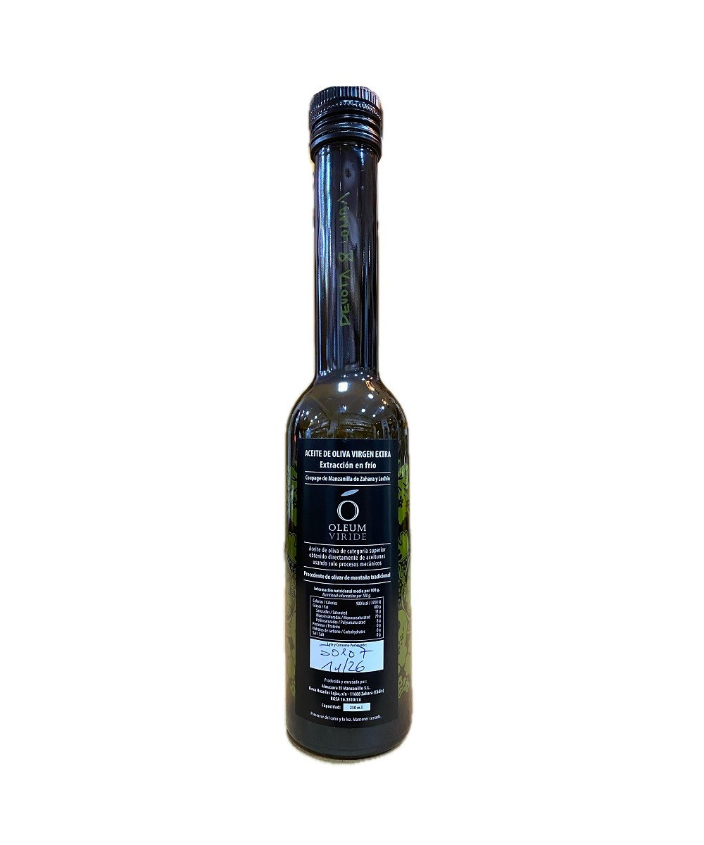 ACEITE DE OLIVA VIRGEN EXTRA 250ML OLEUM VIRIDE ZAHARA CÁDIZ