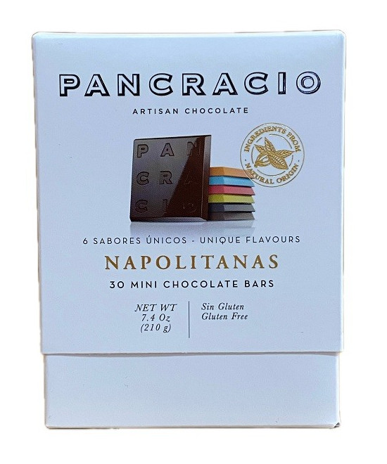 BOX NAPOLITANAS PANCRACIO 210 G | SELECCIÓN GOURMET DE 6 SABORES DE CHOCOLATE PREMIUM