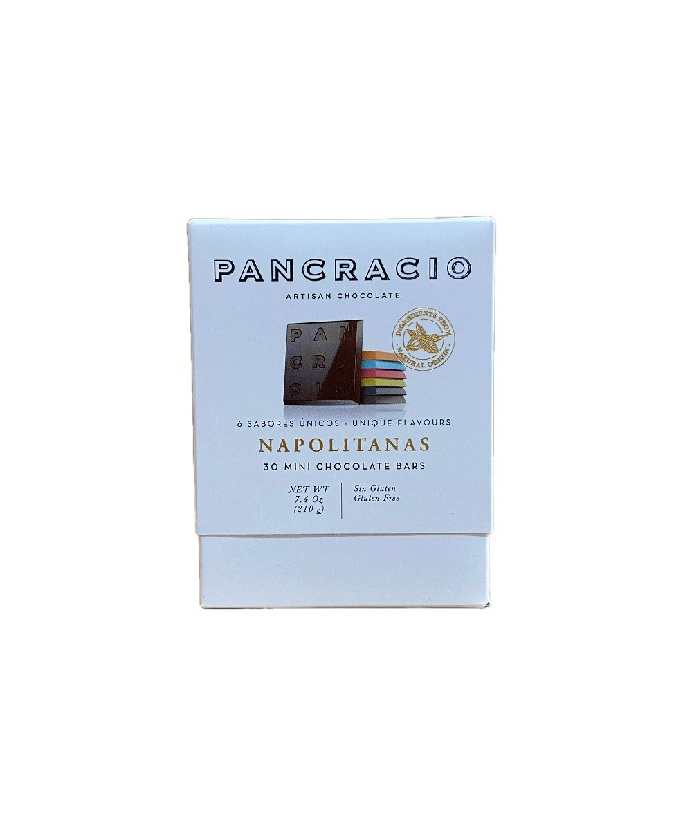 BOX NAPOLITANAS PANCRACIO 210 G | SELECCIÓN GOURMET DE 6 SABORES DE CHOCOLATE PREMIUM