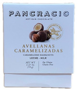 MINI BOX PANCRACIO 70 G | AVELLANAS CARAMELIZADAS CON CHOCOLATE CON LECHE 42% GOURMET