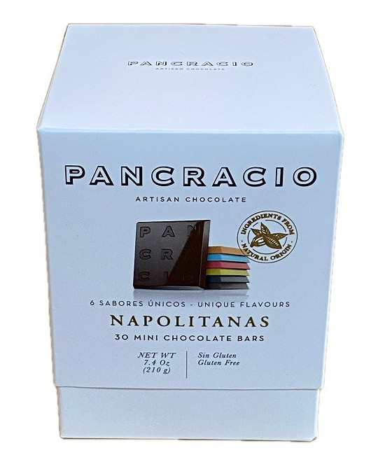 BOX NAPOLITANAS PANCRACIO 210 G | SELECCIÓN GOURMET DE 6 SABORES DE CHOCOLATE PREMIUM