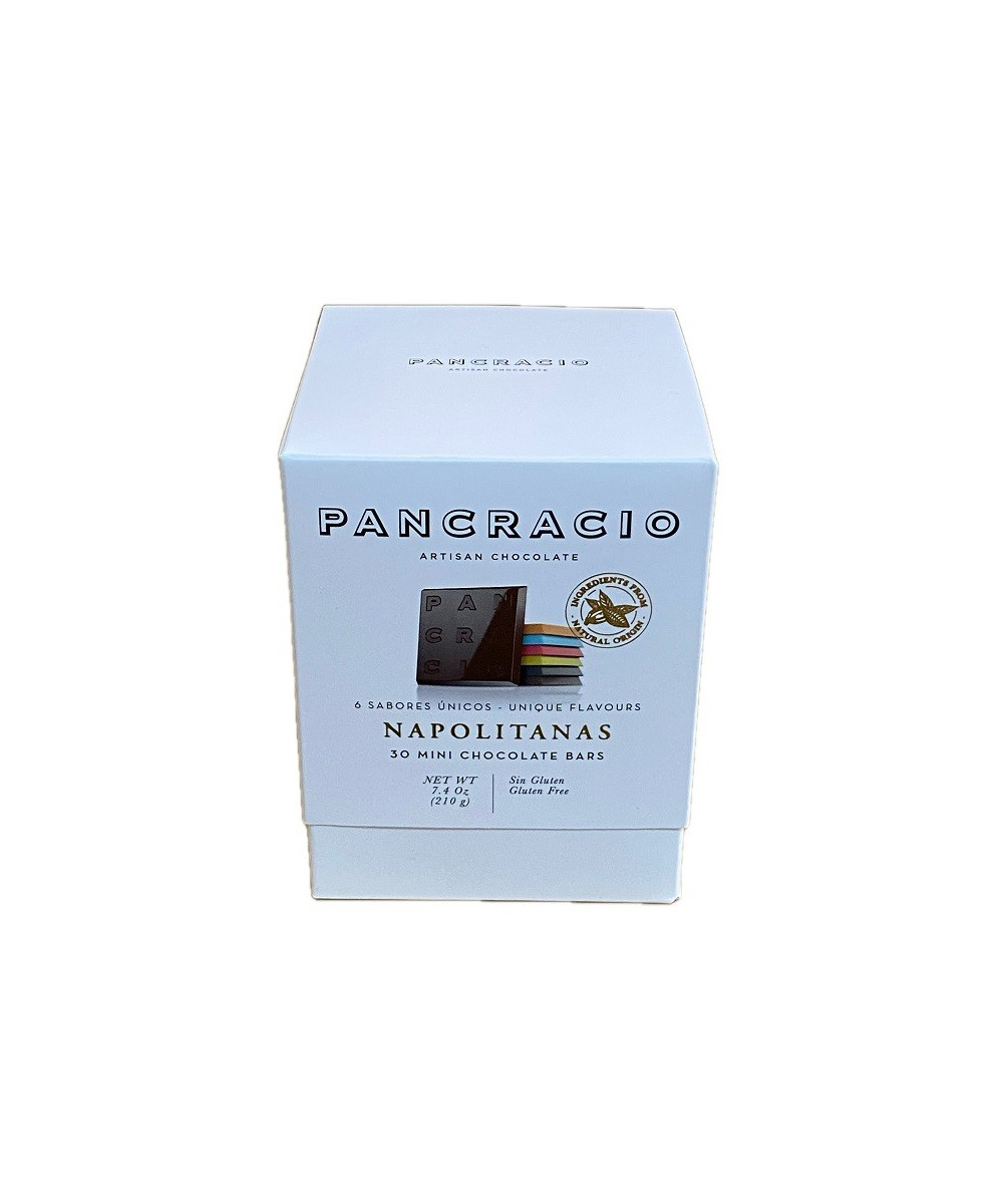 BOX NAPOLITANAS PANCRACIO 210 G | SELECCIÓN GOURMET DE 6 SABORES DE CHOCOLATE PREMIUM