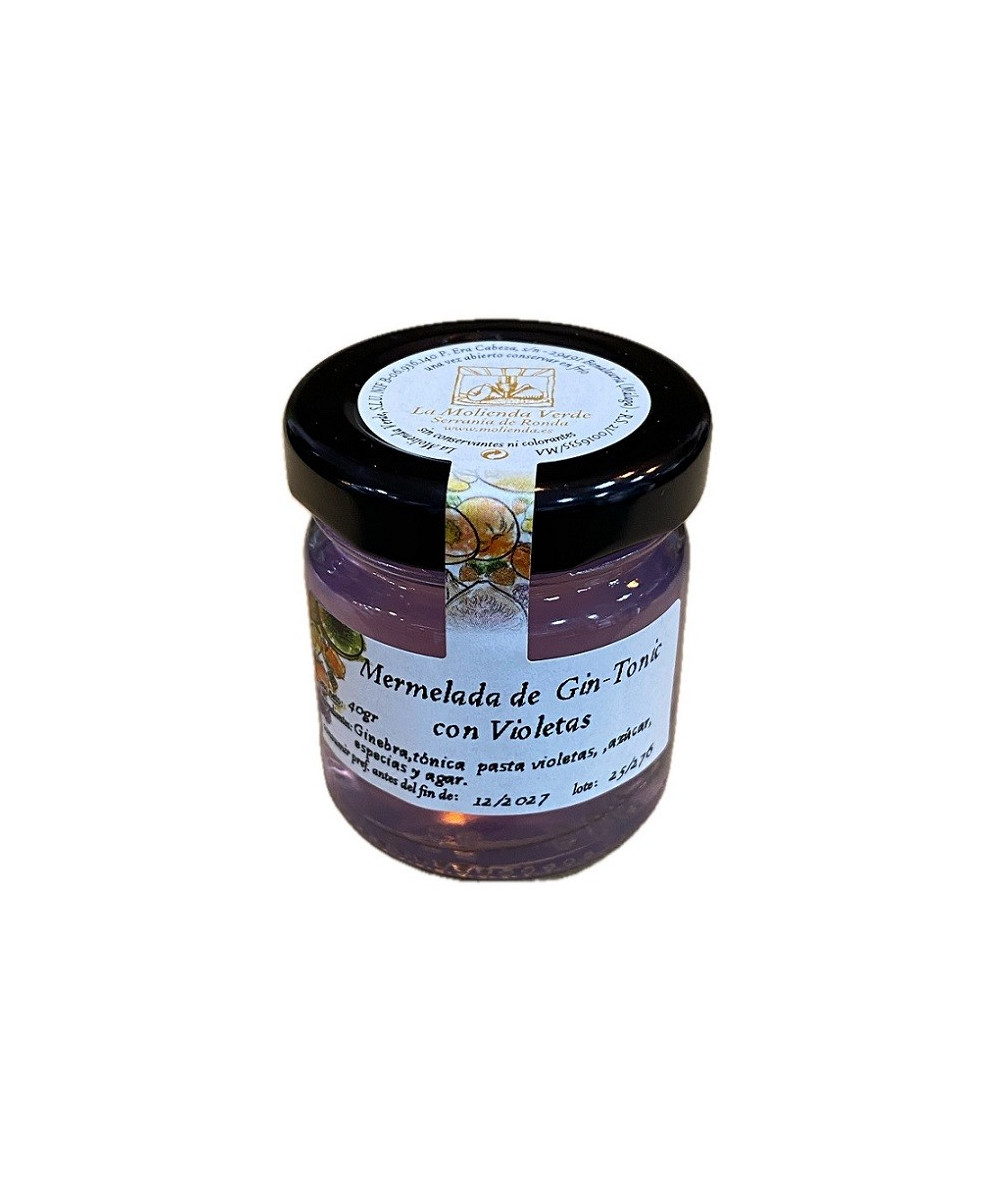 MERMELADA DE GIN-TONIC CON VIOLETAS LA MOLIENDA VERDE 40 G