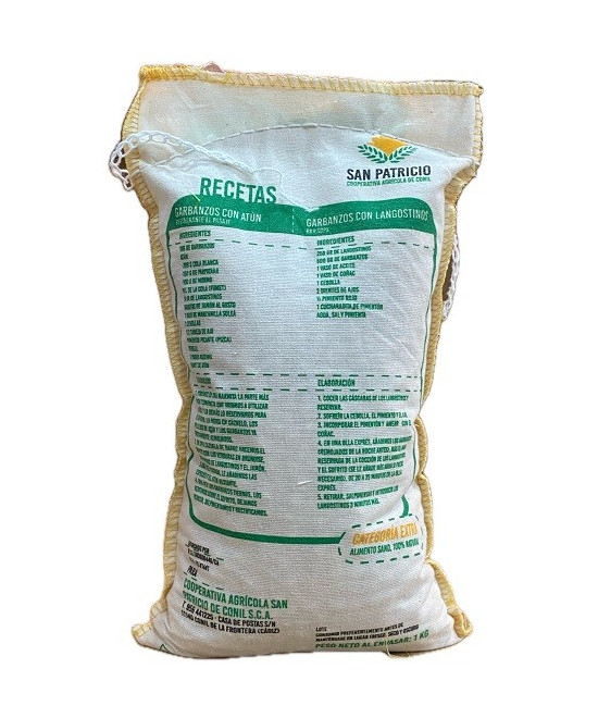 GARBANZOS VARIEDAD KASIN 1 KG COOPERATIVA AGRÍCOLA SAN PATRICIO (CONIL, CÁDIZ)