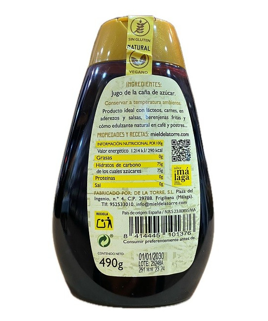 MIEL DE CAÑA DE FRIGILIANA INGENIO NUESTRA SEÑORA DEL CARMEN 490 G – JUGO CONCENTRADO DE CAÑA DE AZÚ