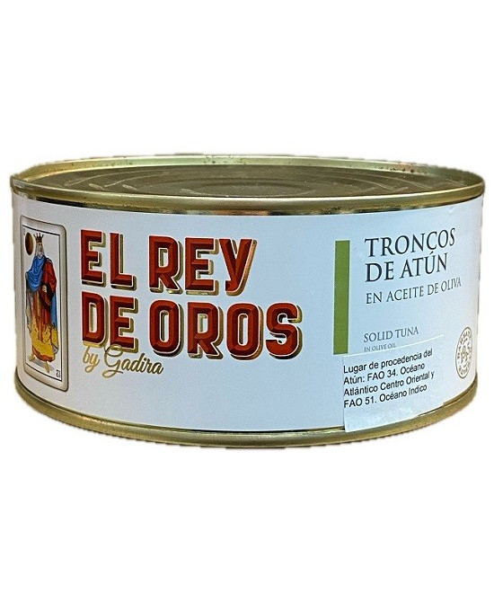 TRONCOS DE ATÚN EN ACEITE DE OLIVA EL REY DE OROS 975 G – BARBATE GADI