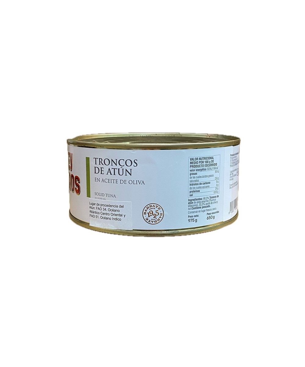 TRONCOS DE ATÚN EN ACEITE DE OLIVA EL REY DE OROS 975 G – BARBATE GADIRA