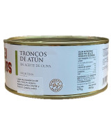 TRONCOS DE ATÚN EN ACEITE DE OLIVA EL REY DE OROS 975 G – BARBATE GADIRA