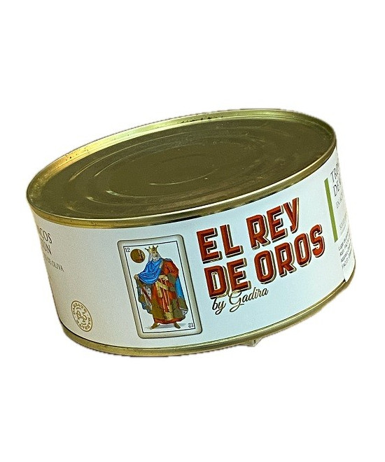 TRONCOS DE ATÚN EN ACEITE DE OLIVA EL REY DE OROS 975 G – BARBATE GADIRA
