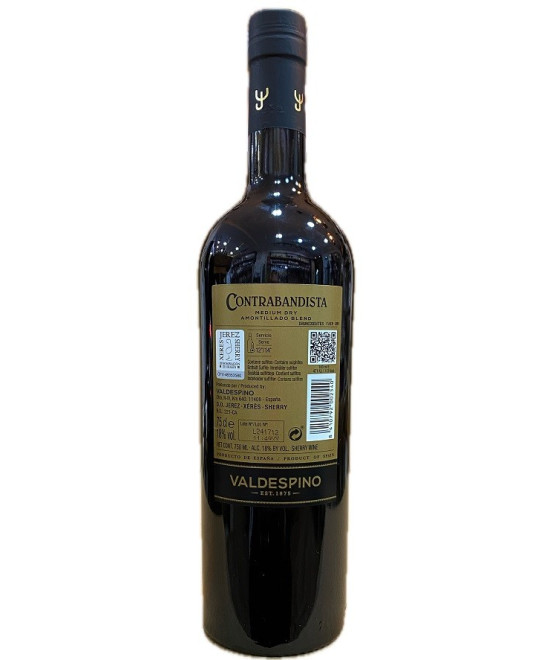 AMONTILLADO MEDIUM DRY CONTRABANDISTA 75 CL – BODEGA VALDESPINO