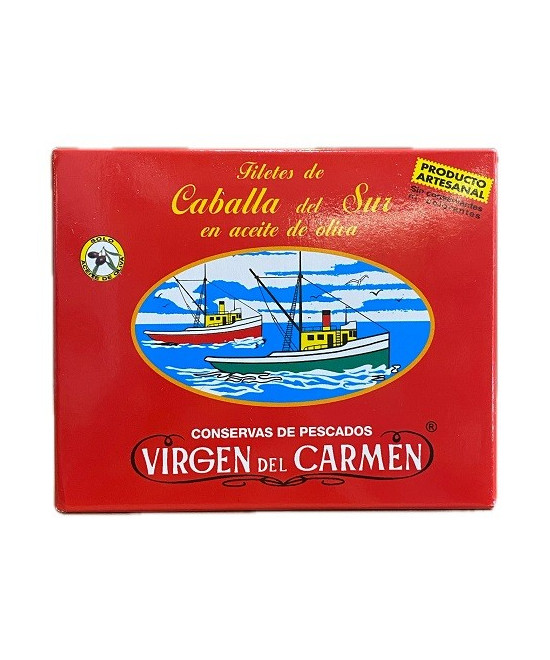 FILETES DE CABALLA EN ACEITE DE OLIVA VIRGEN DEL CARMEN 237 G – CONSER