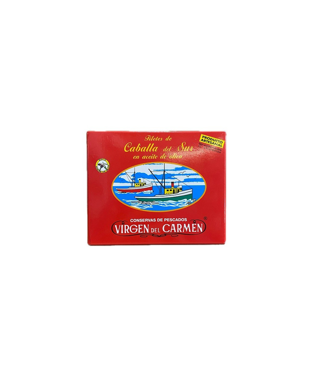 FILETES DE CABALLA EN ACEITE DE OLIVA VIRGEN DEL CARMEN 237 G – CONSERVA DE TARIFA