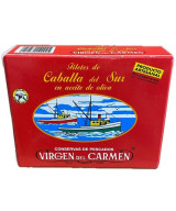 FILETES DE CABALLA EN ACEITE DE OLIVA VIRGEN DEL CARMEN 237 G – CONSERVA DE TARIFA