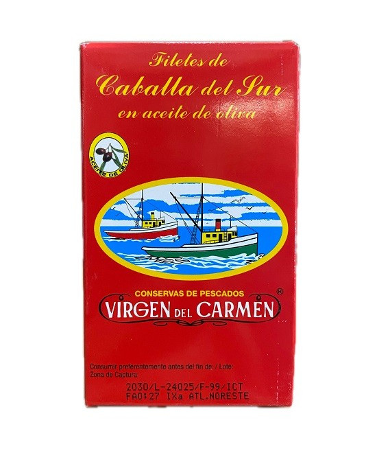 FILETES DE CABALLA EN ACEITE DE OLIVA VIRGEN DEL CARMEN 120 G – CONSER