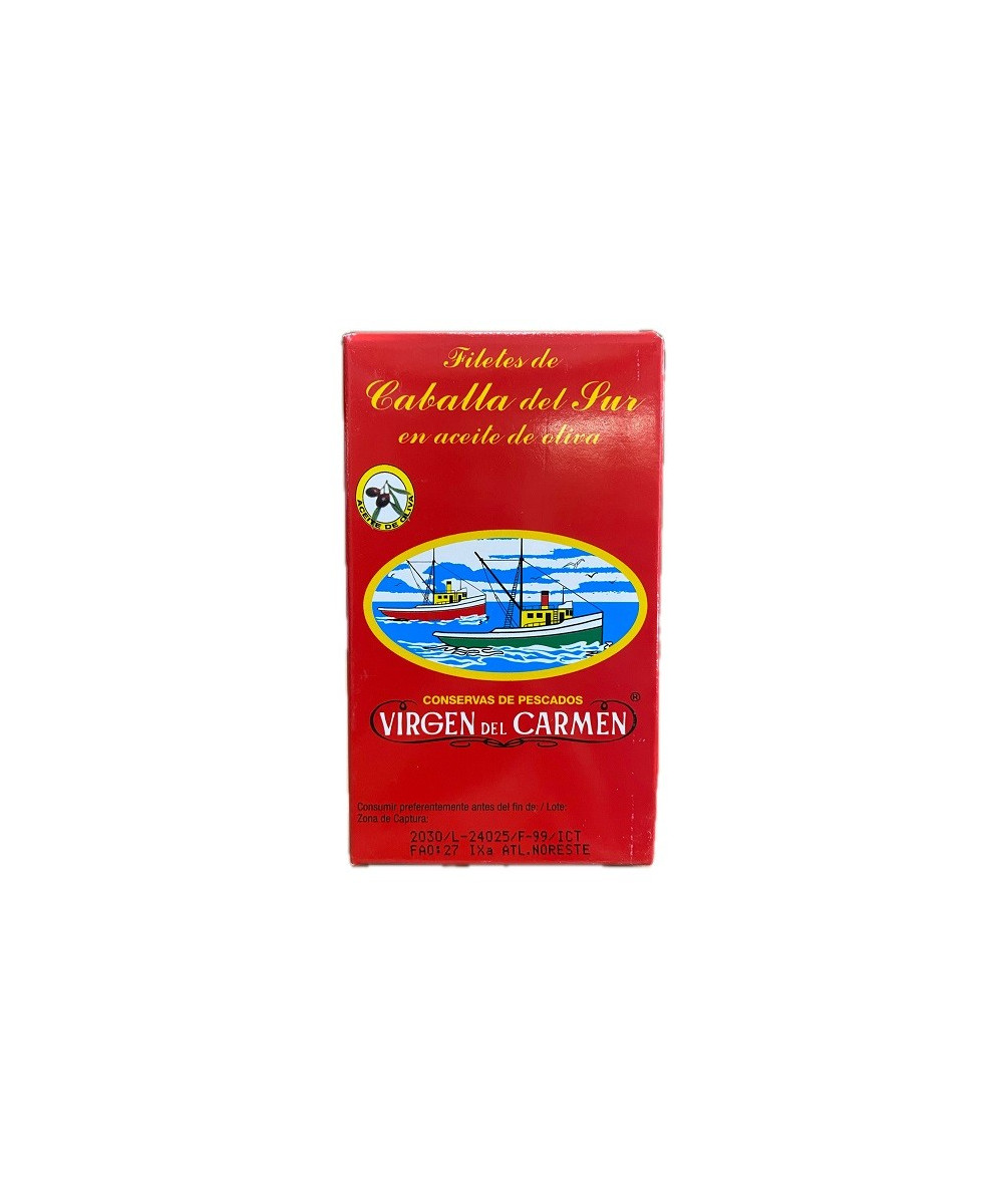 FILETES DE CABALLA EN ACEITE DE OLIVA VIRGEN DEL CARMEN 120 G – CONSERVA DE TARIFA