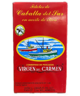 FILETES DE CABALLA EN ACEITE DE OLIVA VIRGEN DEL CARMEN 120 G – CONSERVA DE TARIFA