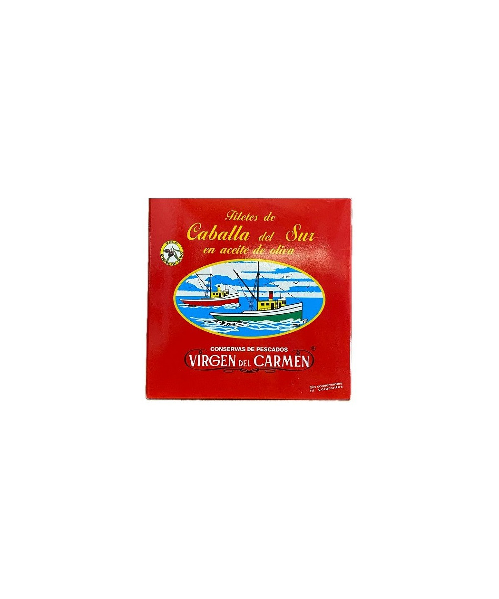 FILETES DE CABALLA EN ACEITE DE OLIVA VIRGEN DEL CARMEN 525 G – CONSERVA DE TARIFA