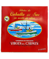 FILETES DE CABALLA EN ACEITE DE OLIVA VIRGEN DEL CARMEN 525 G – CONSERVA DE TARIFA